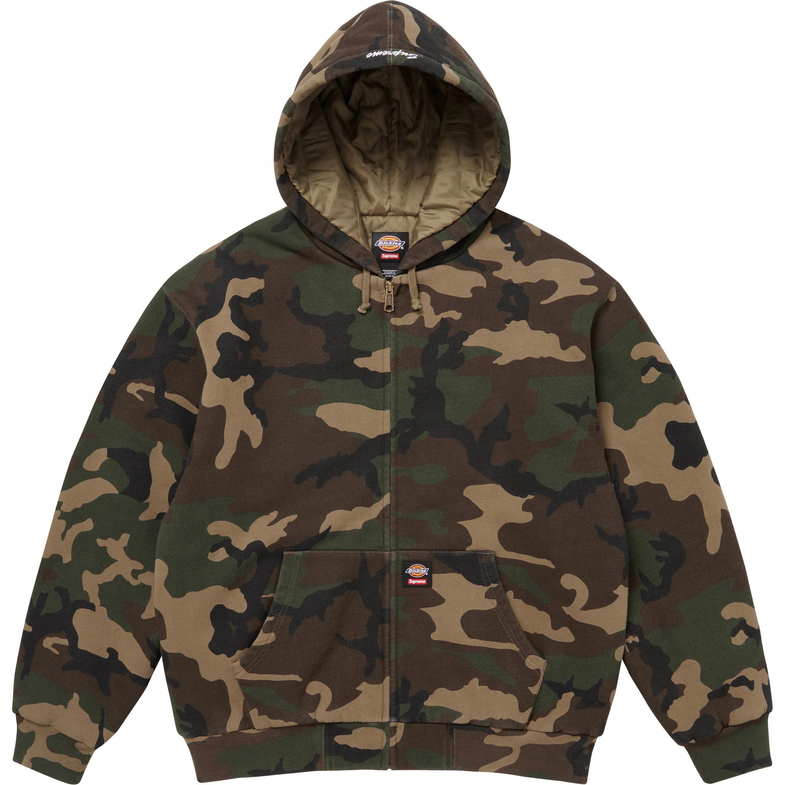 Supreme®/Dickies® Quilted Lined Zip Up Hooded Sweatshirt view 17